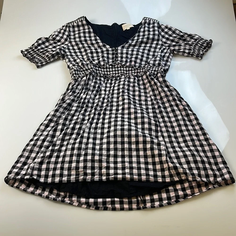 Sezane Women Checkered Black And White Dress                             X34-42 - Picture 4 of 8